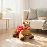Ride On Horse Toy, 12V Battery Powered Ride on Toy with Carrot Toy, Comb and Sound, Electric Rocking Horse for Toddlers - Image 9