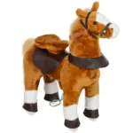 Qaba Ride on Horse, Walking Horse Toy Kids Riding Pony with Wheels, Neighing Sound for 3-5 Years, up to 132 Pounds - Image 11