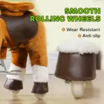 Qaba Ride on Horse, Walking Horse Toy Kids Riding Pony with Wheels, Neighing Sound for 3-5 Years, up to 132 Pounds - Image 6
