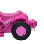Qaba Ride On Motorcycle, 6V Ride on Bubble Car, 3 Wheeled Electric Motorcycle for Kids with LED Headlight, Music, Pink - Image 8