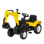 Aosom Ride-On Toy Pedal Digger Excavator, Pretend Play Construction Car with Horn, for Kids Toddlers 3+, Yellow - Image 11