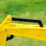 Aosom Ride-On Toy Pedal Digger Excavator, Pretend Play Construction Car with Horn, for Kids Toddlers 3+, Yellow - Image 8