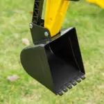 Aosom Ride-On Toy Pedal Digger Excavator, Pretend Play Construction Car with Horn, for Kids Toddlers 3+, Yellow - Image 9