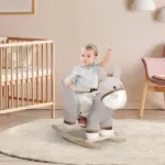 Rocking Donkey with Sound Wooden Base and Safety Belt for Ages 18-36 Months - Image 2