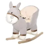 Rocking Donkey with Sound Wooden Base and Safety Belt for Ages 18-36 Months - Image 11