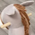 Rocking Donkey with Sound Wooden Base and Safety Belt for Ages 18-36 Months - Image 8