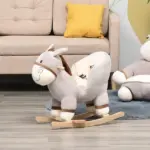 Rocking Donkey with Sound Wooden Base and Safety Belt for Ages 18-36 Months - Image 10