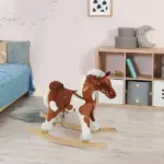 Rocking Horse, Kids Plush Airplane Rocker, Nursery Rhyme Sounds, Educational Toy for Boys and Girls - Image 2