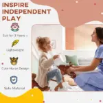 Rocking Horse, Kids Plush Airplane Rocker, Nursery Rhyme Sounds, Educational Toy for Boys and Girls - Image 6