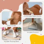 Rocking Horse, Kids Plush Airplane Rocker, Nursery Rhyme Sounds, Educational Toy for Boys and Girls - Image 7