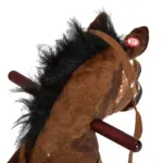 Plush Rocking Horse Ride-On Toy with Nursery Rhyme Music for Ages 18-36 Months Dark Brown - Image 8