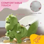Rocking Horse, Ride on Dinosaur w/ Seat Belt, 32 Songs and Hand Puppet for 18-36 Months, Green - Image 7