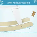 Traditional Wooden Rocking Horse with Handrails and Backrest White for Ages 1-3 - Image 8