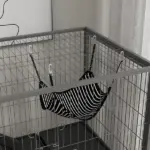 50.5 Inch Rolling Small Animal Cage with Hammock, Platforms and 4 Doors, Gray - Image 13