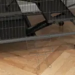 50.5 Inch Rolling Small Animal Cage with Hammock, Platforms and 4 Doors, Gray - Image 10