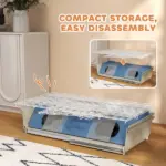 Rolling Small Animal Cage with Water Bottle, Hay Feeder, Food Dish for Rabbits, Hedgehogs, Guinea Pigs, 35" x 35" x 25" - Image 9