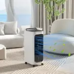 HOMCOM Room Air Cooler with Ice Packs, Ice Cooling Fan Water Humidifier Unit with Remote, Timer, Oscillating - Image 2