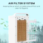 HOMCOM Room Air Cooler with Ice Packs, Ice Cooling Fan Water Humidifier Unit with Remote, Timer, Oscillating - Image 4