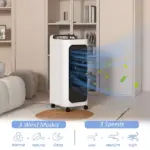 HOMCOM Room Air Cooler with Ice Packs, Ice Cooling Fan Water Humidifier Unit with Remote, Timer, Oscillating - Image 6