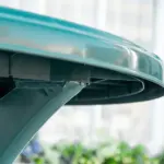 Round Alfresco Table: Green Outdoor Bistro Table with Umbrella Hole for Garden - Image 7