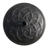 Outsunny 21.5 Inch 44 lb Round Resin Patio Umbrella Base for 1.5 and 1.89 Inch Poles Bronze - Image 12