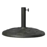 Outsunny 21.5 Inch 44 lb Round Resin Patio Umbrella Base for 1.5 and 1.89 Inch Poles Bronze - Image 14