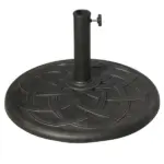 Outsunny 21.5 Inch 44 lb Round Resin Patio Umbrella Base for 1.5 and 1.89 Inch Poles Bronze