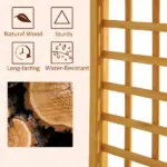 Outsunny Round Garden Arbor 7.5 Ft Fir Wood Archway for Climbing Plants Pergola Style Wedding Ceremony Yellow - Image 7
