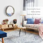 HOMCOM Round Wood Wall Mirror 31 Inch Natural Wood Color for Living Room Bedroom - Image 4