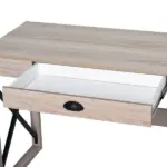 Rustic Writing Desk Farmhouse Home Office Computer Workstation with Drawer - Image 9