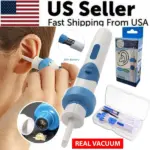 Cordless Electric Earwax Vacuum Cleaner with Soft Silicone Cleaning Tips