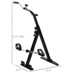 Seated Pedal Exerciser with LCD Monitor, Adjustable Resistance and Foot Rollers - Image 3