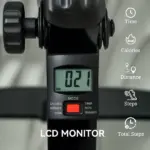 Seated Pedal Exerciser with LCD Monitor, Adjustable Resistance and Foot Rollers - Image 8