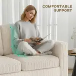 Sectional Sofa, L Shaped Couch, with Reversible Chaise or Ottoman, Cream White - Image 6