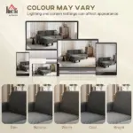 Sectional Sofa, L Shaped Couch, with Reversible Chaise or Ottoman, Dark Gray - Image 8