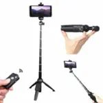 40 Inch Selfie Stick Tripod with Bluetooth Remote for iPhone and Android - Image 7