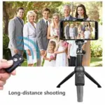 40 Inch Selfie Stick Tripod with Bluetooth Remote for iPhone and Android - Image 11