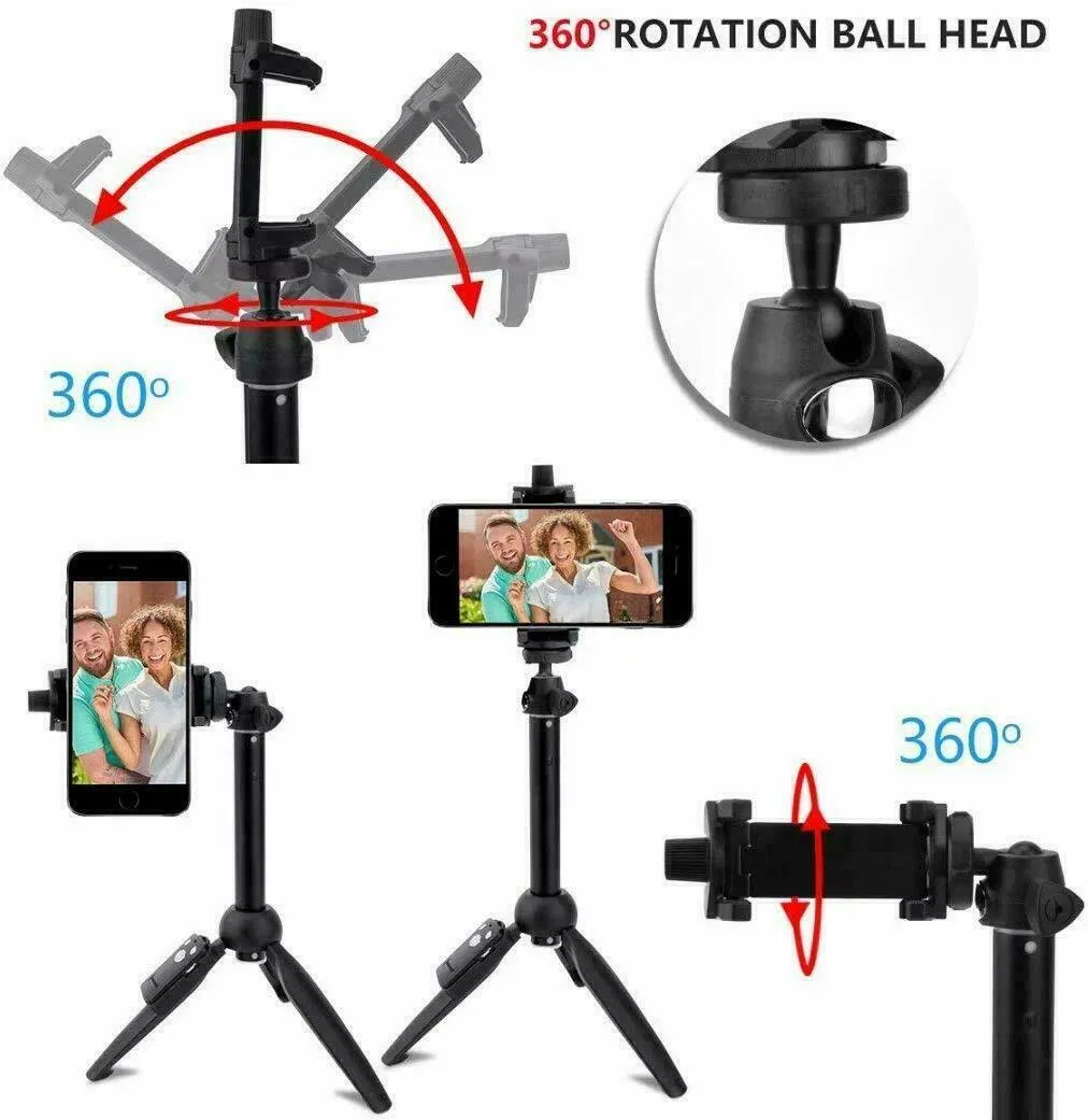 40 Inch Selfie Stick Tripod with Bluetooth Remote for iPhone and Android