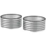 Outsunny Set of 2 Raised Garden Bed, Metal Planter Box with Safety Edging, Easy-to-assemble Stock Tank 3'x3'x1.4' Silver