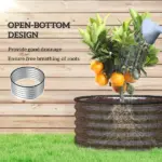 Outsunny Set of 2 Raised Garden Bed, Metal Planter Box with Safety Edging, Easy-to-assemble Stock Tank 3'x3'x1.4' Silver - Image 5