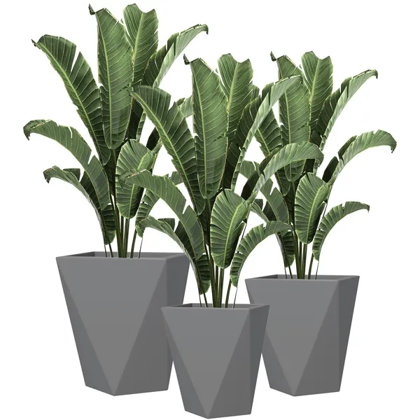 set-of-3-mgo-tall-planters-indoor-outdoor-stackable-flower-pots-with-drainage-holes-for-garden-balcony-gray.webp Set of 3 MgO Tall Planters Indoor Outdoor Stackable Flower Pots with Drainage Holes for Garden Balcony Gray - Image 1