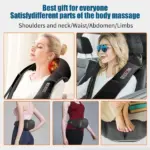 Shiatsu Neck Back and Shoulder Massager with Heat and 3 Speed Kneading - Image 5
