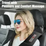 Shiatsu Neck Back and Shoulder Massager with Heat and 3 Speed Kneading - Image 4