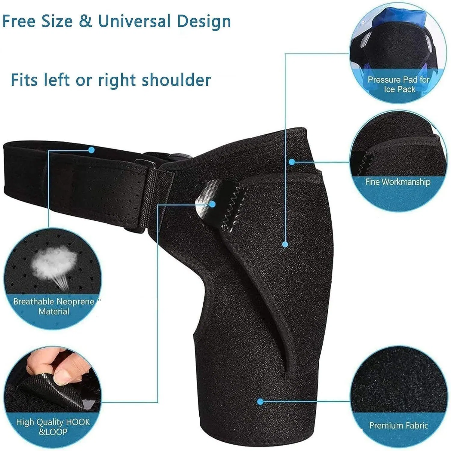 Adjustable Neoprene Shoulder Support Brace for Men and Women