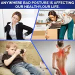 Adjustable Neoprene Posture Corrector Back and Shoulder Support Brace Black Green - Image 6