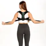 Adjustable Neoprene Posture Corrector Back and Shoulder Support Brace Black Green - Image 10