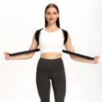 Adjustable Neoprene Posture Corrector Back and Shoulder Support Brace Black Green - Image 11