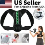 Adjustable Neoprene Posture Corrector Back and Shoulder Support Brace Black Green