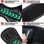 Adjustable Neoprene Posture Corrector Back and Shoulder Support Brace Black Green - Image 3
