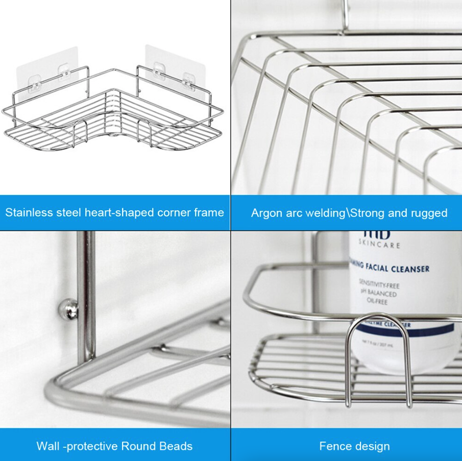 Corner Shower Caddy Bathroom Storage Shelf Organizer